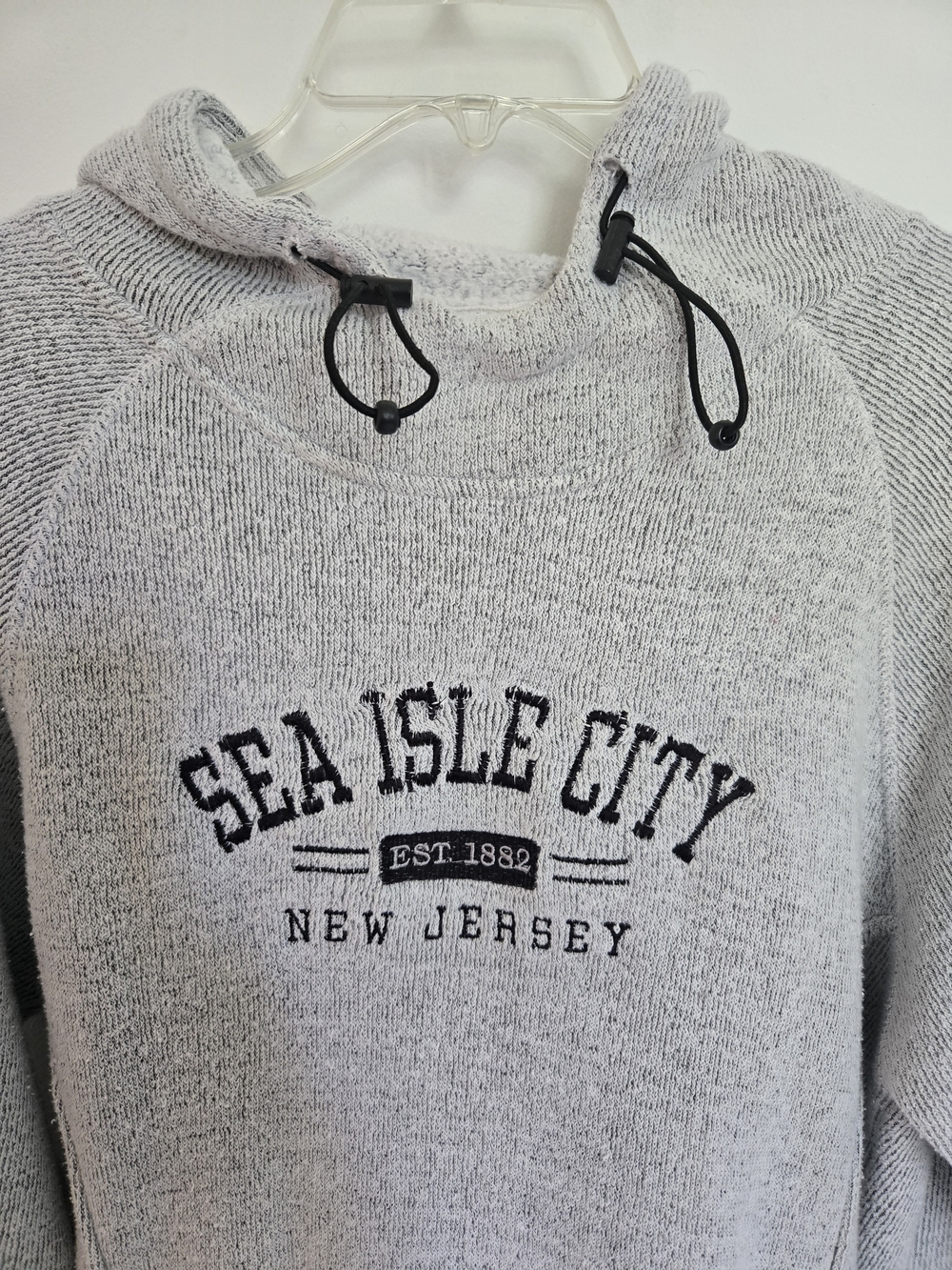 Isaac's Designs Sports Light Gray Hooded Pullover Kangaroo Pockets Women Size M - Picture 2 of 13